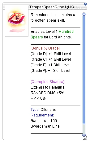 temper spear rune